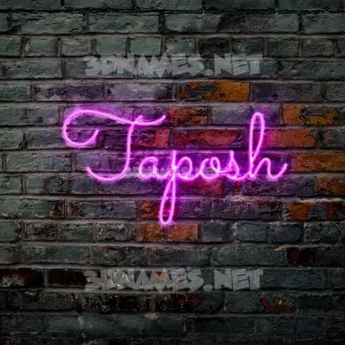 taposh in Pink Neon style - 3D name wallpaper taposh in Pink Neon style - 3D name wallpaper