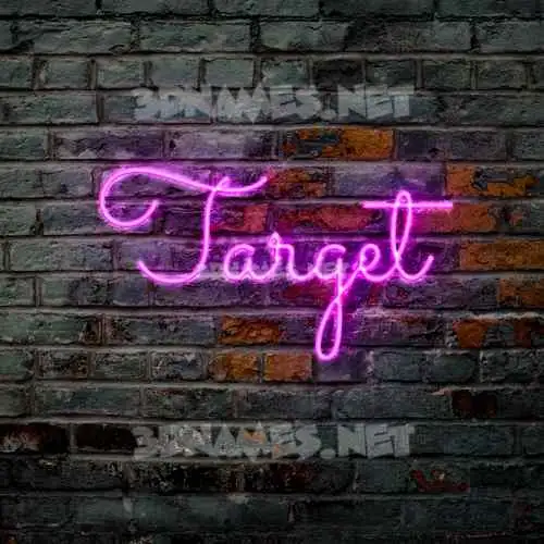 target in Pink Neon style - 3D name wallpaper
