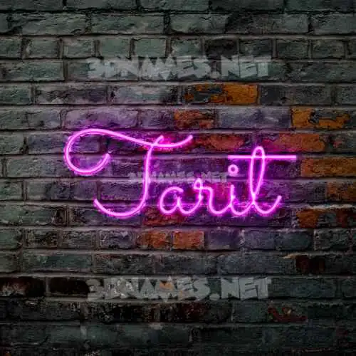 tarit in Pink Neon style - 3D name wallpaper