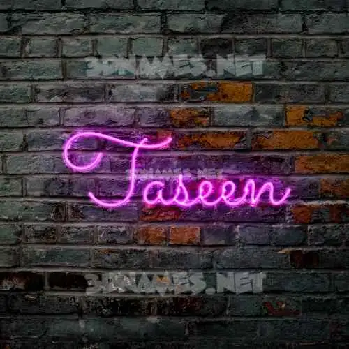 taseen in Pink Neon style - 3D name wallpaper taseen in Pink Neon style - 3D name wallpaper