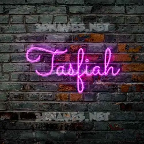 tasfiah in Pink Neon style - 3D name wallpaper tasfiah in Pink Neon style - 3D name wallpaper