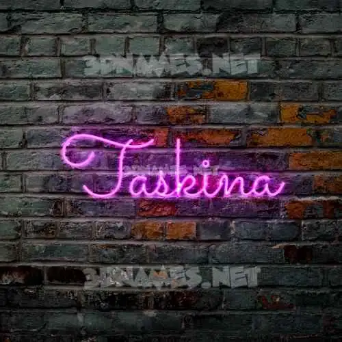 taskina in Pink Neon style - 3D name wallpaper