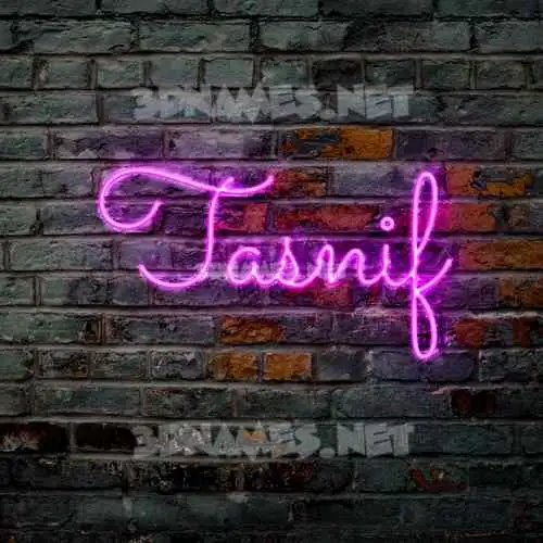 tasnif in Pink Neon style - 3D name wallpaper tasnif in Pink Neon style - 3D name wallpaper