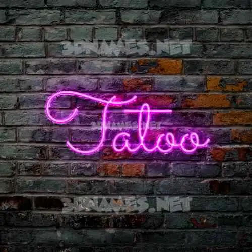 tatoo in Pink Neon style - 3D name wallpaper tatoo in Pink Neon style - 3D name wallpaper