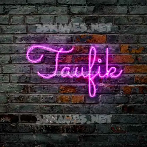 taufik in Pink Neon style - 3D name wallpaper taufik in Pink Neon style - 3D name wallpaper