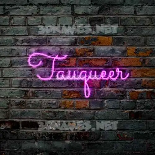 tauqueer in Pink Neon style - 3D name wallpaper tauqueer in Pink Neon style - 3D name wallpaper