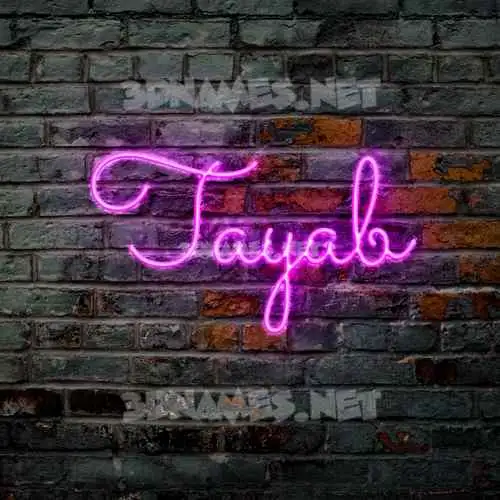 tayab in Pink Neon style - 3D name wallpaper tayab in Pink Neon style - 3D name wallpaper