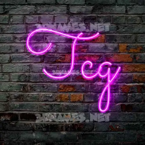 tcg in Pink Neon style - 3D name wallpaper tcg in Pink Neon style - 3D name wallpaper