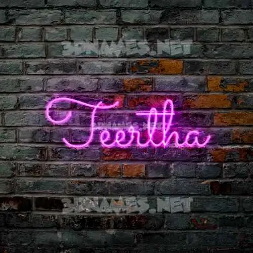 teertha in Pink Neon style - 3D name wallpaper teertha in Pink Neon style - 3D name wallpaper