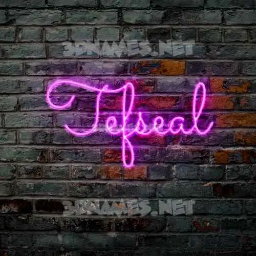 tefseal in Pink Neon style - 3D name wallpaper tefseal in Pink Neon style - 3D name wallpaper