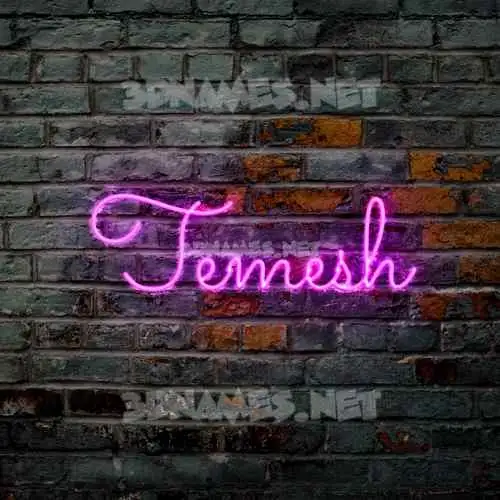 temesh in Pink Neon style - 3D name wallpaper temesh in Pink Neon style - 3D name wallpaper