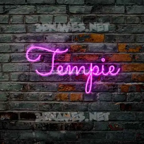 tempie in Pink Neon style - 3D name wallpaper tempie in Pink Neon style - 3D name wallpaper