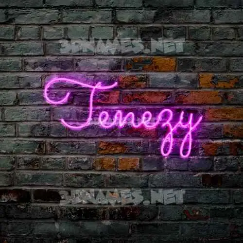 tenezy in Pink Neon style - 3D name wallpaper