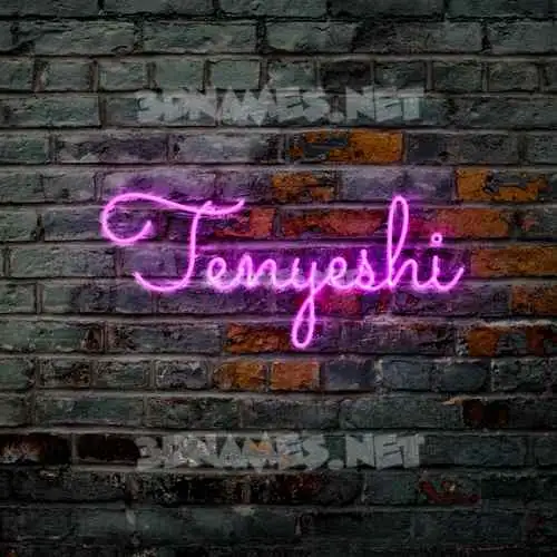 tenyeshi in Pink Neon style - 3D name wallpaper tenyeshi in Pink Neon style - 3D name wallpaper