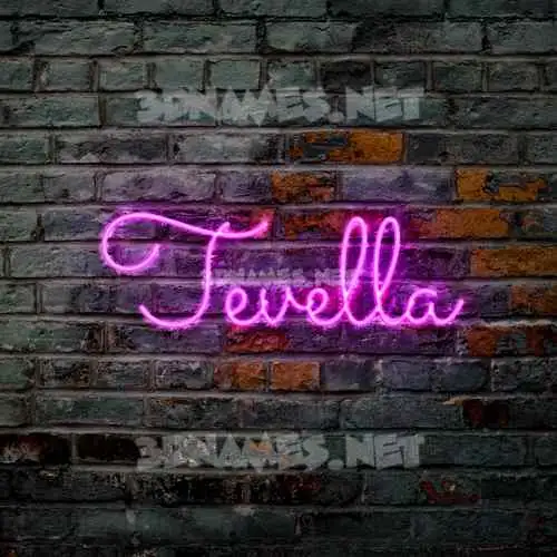 tevella in Pink Neon style - 3D name wallpaper