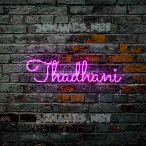 thadhani in Pink Neon style - 3D name wallpaper thadhani in Pink Neon style - 3D name wallpaper
