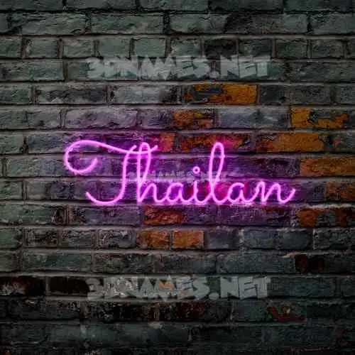 thailan in Pink Neon style - 3D name wallpaper thailan in Pink Neon style - 3D name wallpaper