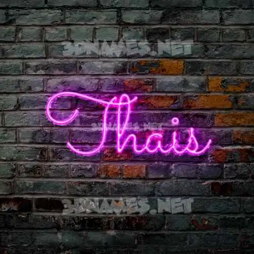 thais in Pink Neon style - 3D name wallpaper thais in Pink Neon style - 3D name wallpaper