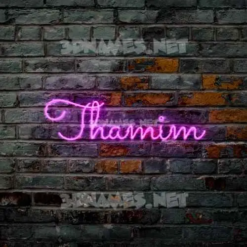 thamim in Pink Neon style - 3D name wallpaper thamim in Pink Neon style - 3D name wallpaper