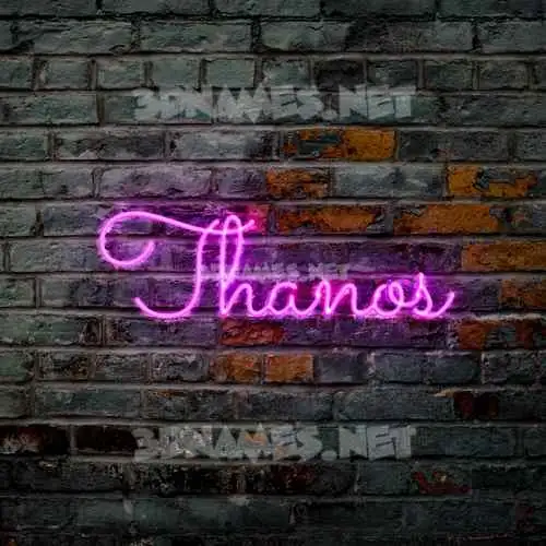thanos in Pink Neon style - 3D name wallpaper thanos in Pink Neon style - 3D name wallpaper
