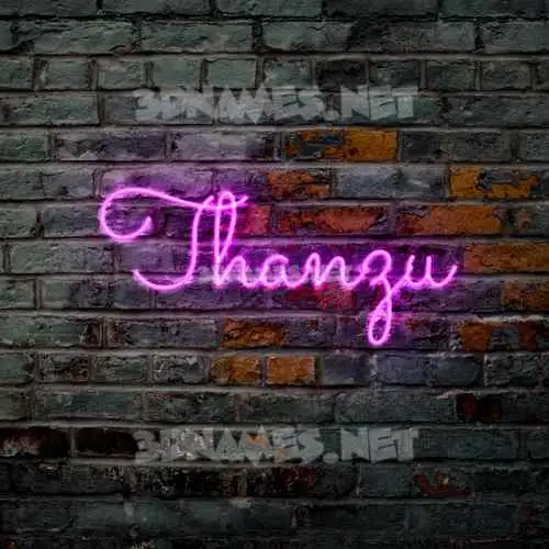thanzu in Pink Neon style - 3D name wallpaper thanzu in Pink Neon style - 3D name wallpaper