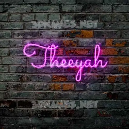 theeyah in Pink Neon style - 3D name wallpaper theeyah in Pink Neon style - 3D name wallpaper