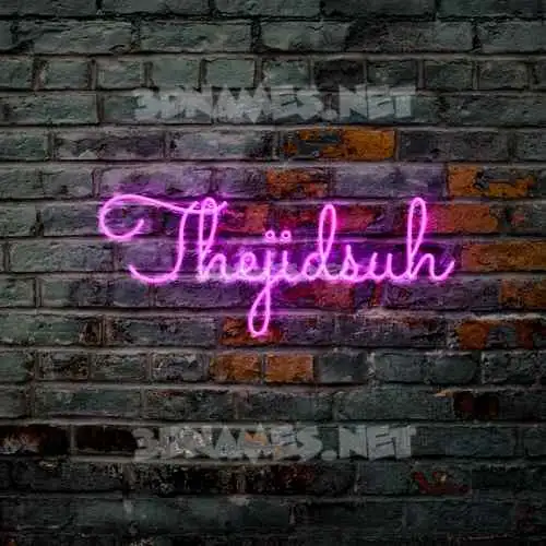 thejidsuh in Pink Neon style - 3D name wallpaper thejidsuh in Pink Neon style - 3D name wallpaper