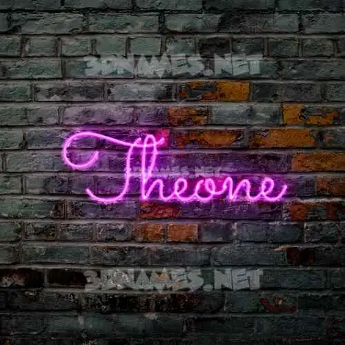 theone in Pink Neon style - 3D name wallpaper theone in Pink Neon style - 3D name wallpaper