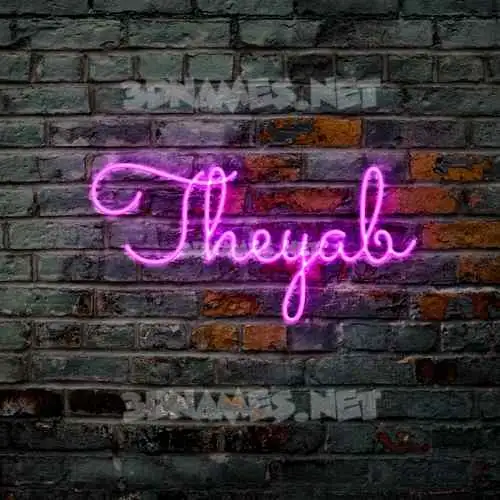 theyab in Pink Neon style - 3D name wallpaper theyab in Pink Neon style - 3D name wallpaper