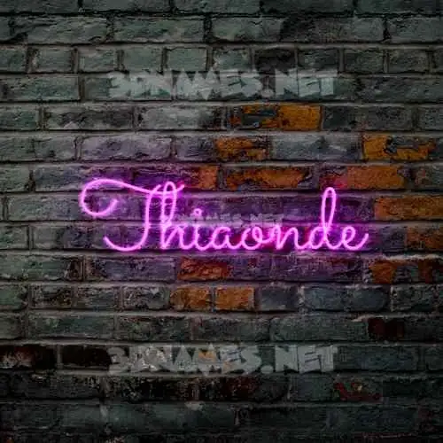 thiaonde in Pink Neon style - 3D name wallpaper thiaonde in Pink Neon style - 3D name wallpaper