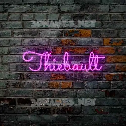 thiebault in Pink Neon style - 3D name wallpaper thiebault in Pink Neon style - 3D name wallpaper