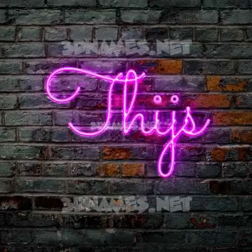 thijs in Pink Neon style - 3D name wallpaper