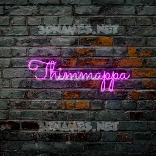 thimmappa in Pink Neon style - 3D name wallpaper