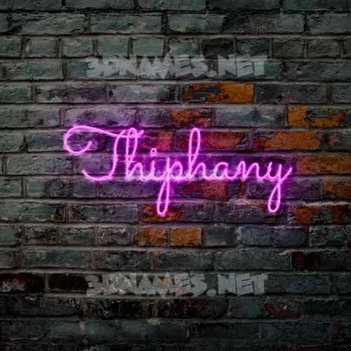 thiphany in Pink Neon style - 3D name wallpaper thiphany in Pink Neon style - 3D name wallpaper