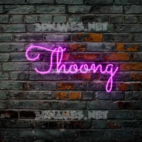 thoong in Pink Neon style - 3D name wallpaper thoong in Pink Neon style - 3D name wallpaper