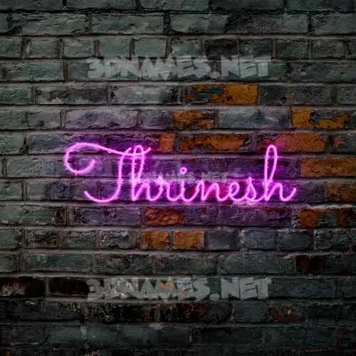 thrinesh in Pink Neon style - 3D name wallpaper
