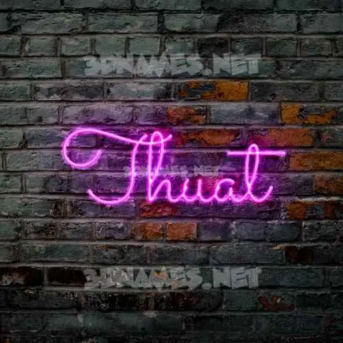 thuat in Pink Neon style - 3D name wallpaper thuat in Pink Neon style - 3D name wallpaper