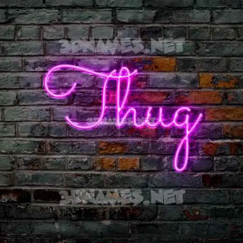 thug in Pink Neon style - 3D name wallpaper thug in Pink Neon style - 3D name wallpaper