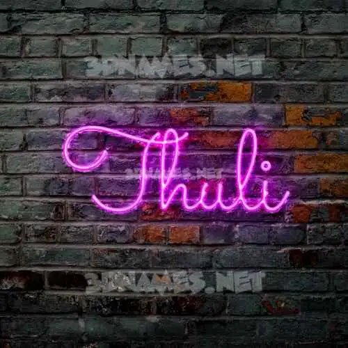 thuli in Pink Neon style - 3D name wallpaper