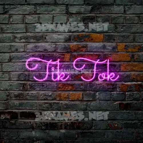 tik tok in Pink Neon style - 3D name wallpaper tik tok in Pink Neon style - 3D name wallpaper