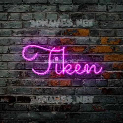 tiken in Pink Neon style - 3D name wallpaper tiken in Pink Neon style - 3D name wallpaper