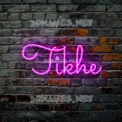tikhe in Pink Neon style - 3D name wallpaper tikhe in Pink Neon style - 3D name wallpaper