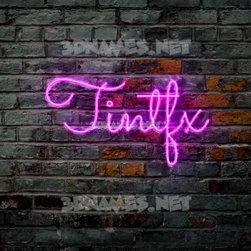 tintfx in Pink Neon style - 3D name wallpaper