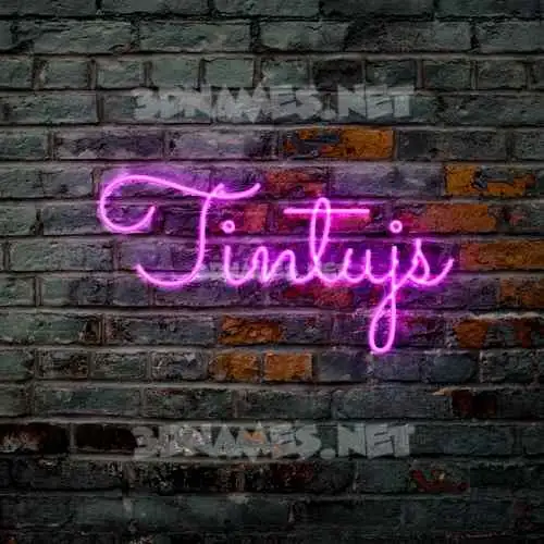 tintujs in Pink Neon style - 3D name wallpaper tintujs in Pink Neon style - 3D name wallpaper
