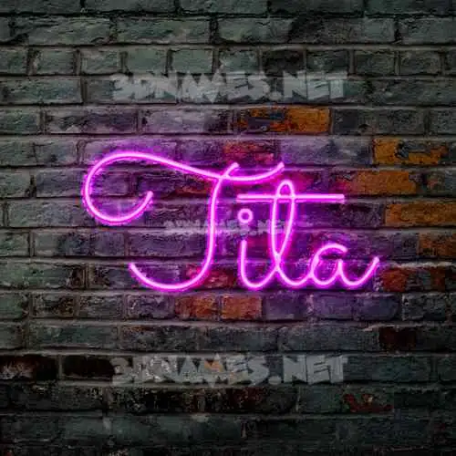 tita in Pink Neon style - 3D name wallpaper tita in Pink Neon style - 3D name wallpaper