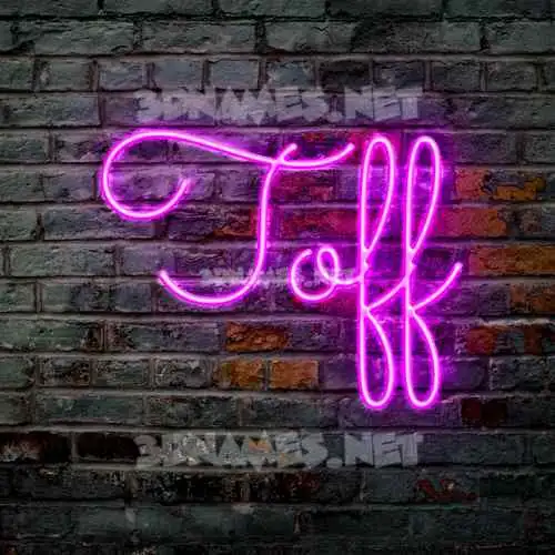 toff in Pink Neon style - 3D name wallpaper toff in Pink Neon style - 3D name wallpaper