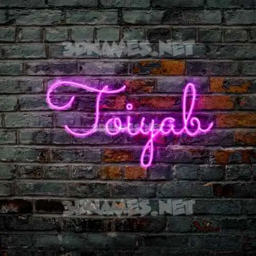 toiyab in Pink Neon style - 3D name wallpaper toiyab in Pink Neon style - 3D name wallpaper