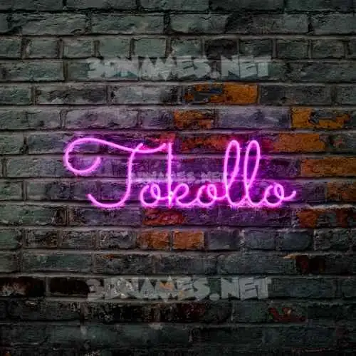 tokollo in Pink Neon style - 3D name wallpaper tokollo in Pink Neon style - 3D name wallpaper