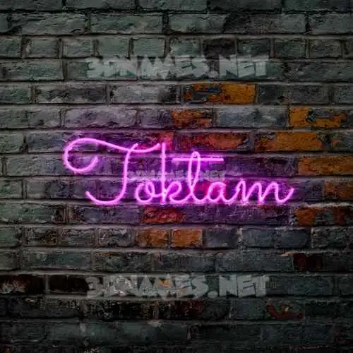 toktam in Pink Neon style - 3D name wallpaper toktam in Pink Neon style - 3D name wallpaper