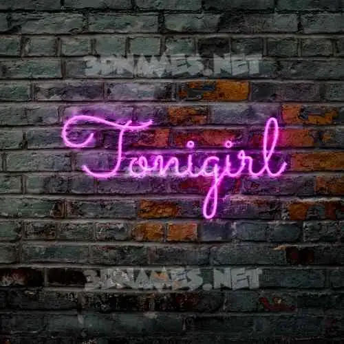 tonigirl in Pink Neon style - 3D name wallpaper tonigirl in Pink Neon style - 3D name wallpaper